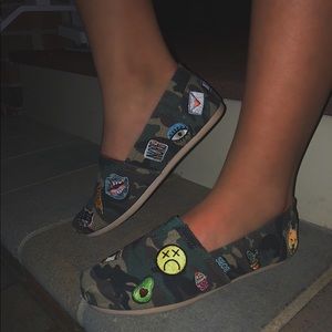 Camo slip-ons with memory foam